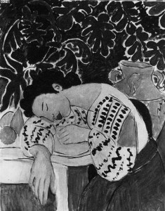 Series of photographs development of The Dream, Henri Matisse, 1940